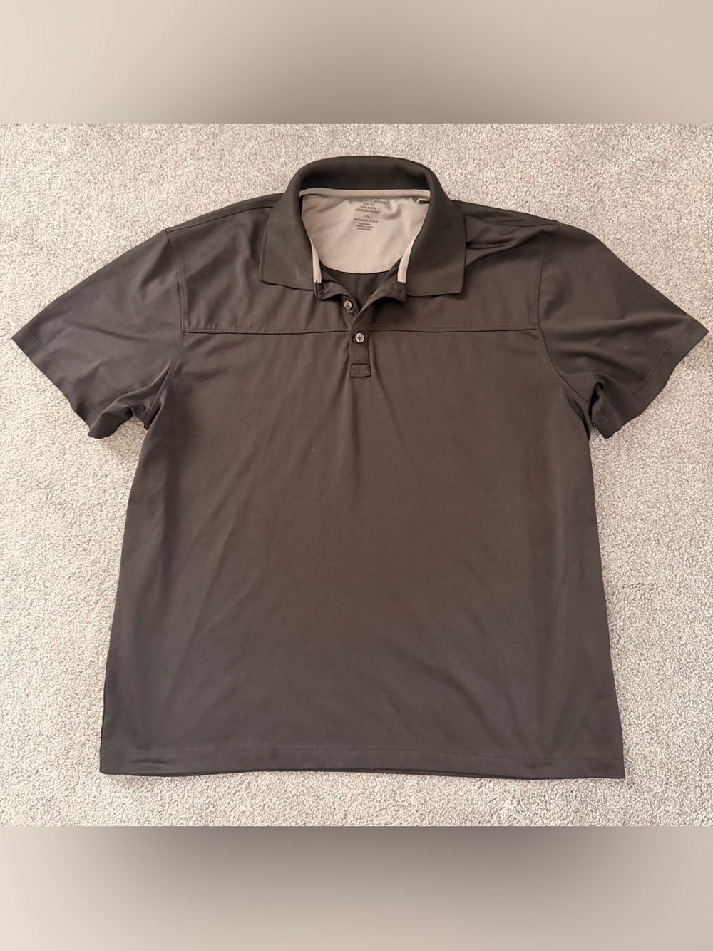 Van Heusen Studio Slim Fit Polo Large Gray Performance Shirt